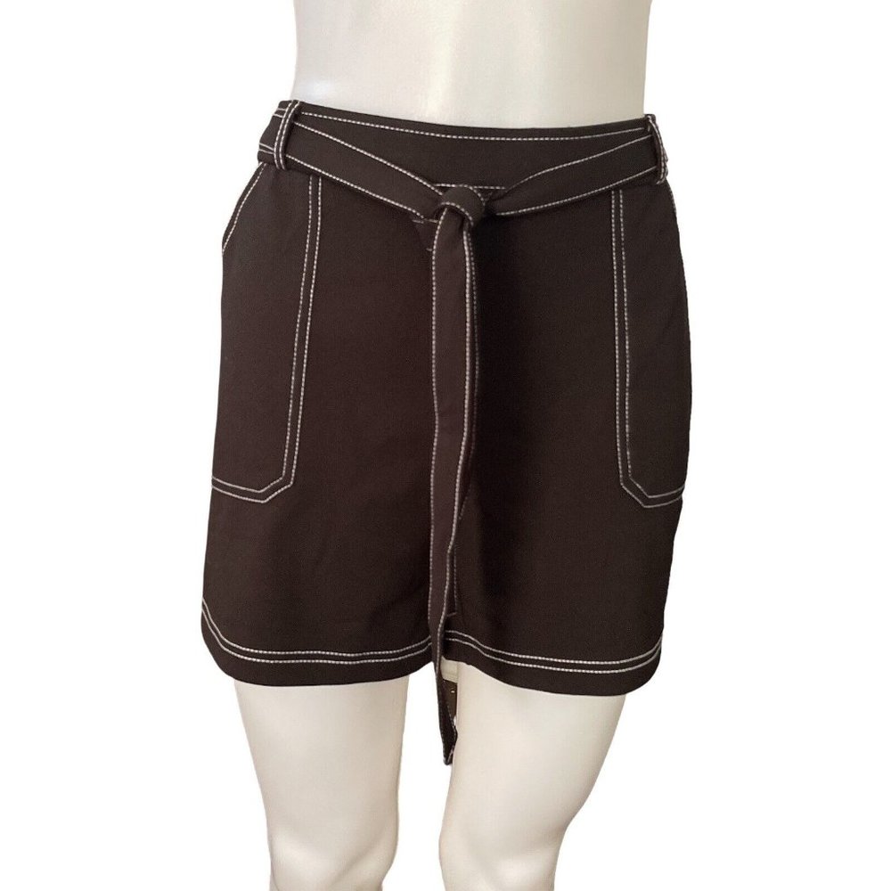Women’s Tie Front Shorts NEW YORK CLOTHING.CO Size 10 Black